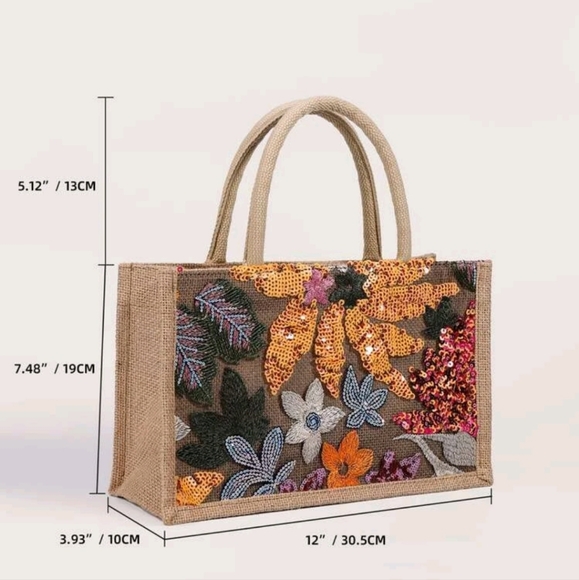 Sequined floral embroidery bag - Picture 8 of 8